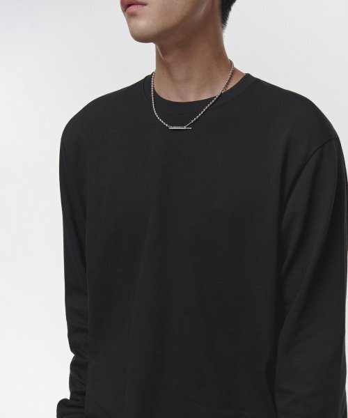 MUSINSA STANDARD（ムシンサスタンダード）の「クルーネック長袖Tシャツ[ブラック]（Tシャツ/カットソー・メンズ・その他・XX-LARGE/XXX-LARGE/SMALL/MEDIUM/LARGE/X-LARGE）」の20枚目の写真