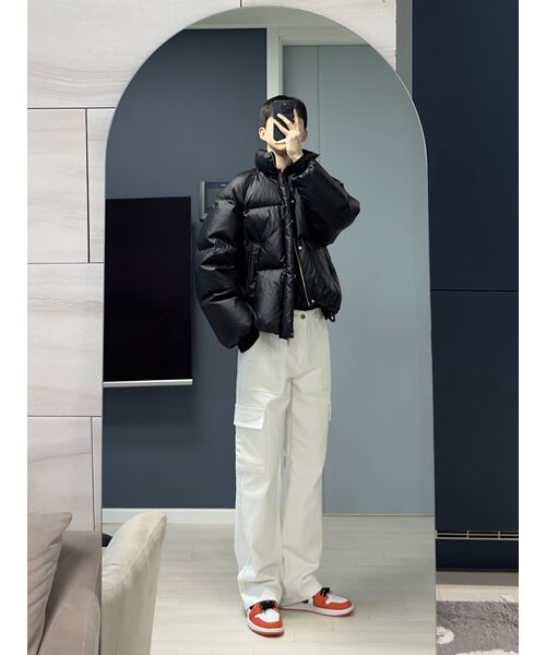 MUSINSA STANDARD（ムシンサスタンダード）の「クルーネック長袖Tシャツ[ブラック]（Tシャツ/カットソー・メンズ・その他・XX-LARGE/XXX-LARGE/SMALL/MEDIUM/LARGE/X-LARGE）」の4枚目の写真