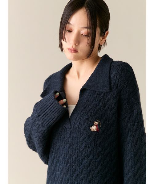 セール】Lily Bearケーブルニットワンピース（ワンピース）｜LILY