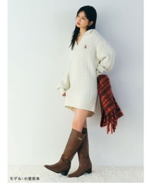 LILY BROWN | Lily Bearケーブルニットワンピース(ワンピース)