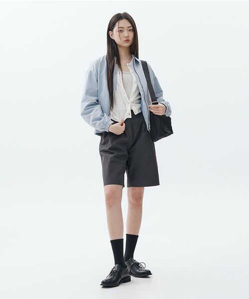 MUSINSA STANDARD WOMAN（ムシンサスタンダードウーマン）の「ウィメンズコットンワイドバミューダショーツ[ダークグレー]（その他パンツ・レディース・その他・30/24/25/26/27/28/29）」の6枚目の写真