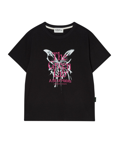 THE GREEN LAB（ザグリーンラボ）の「バタフライグラフィック半袖Tシャツ[ブラック]（Tシャツ/カットソー・レディース・その他・FREE）」の8枚目の写真