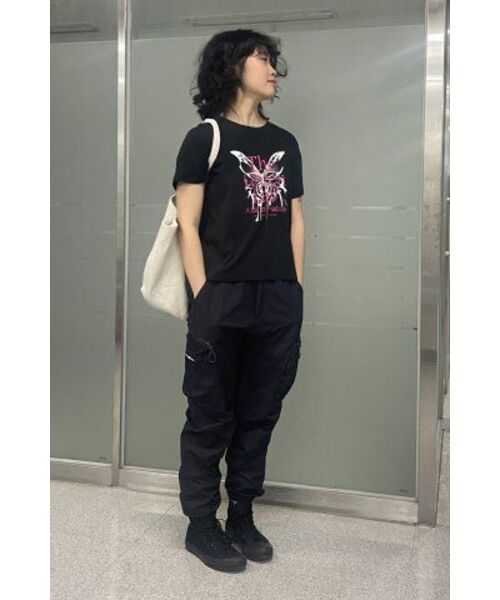 THE GREEN LAB（ザグリーンラボ）の「バタフライグラフィック半袖Tシャツ[ブラック]（Tシャツ/カットソー・レディース・その他・FREE）」の16枚目の写真