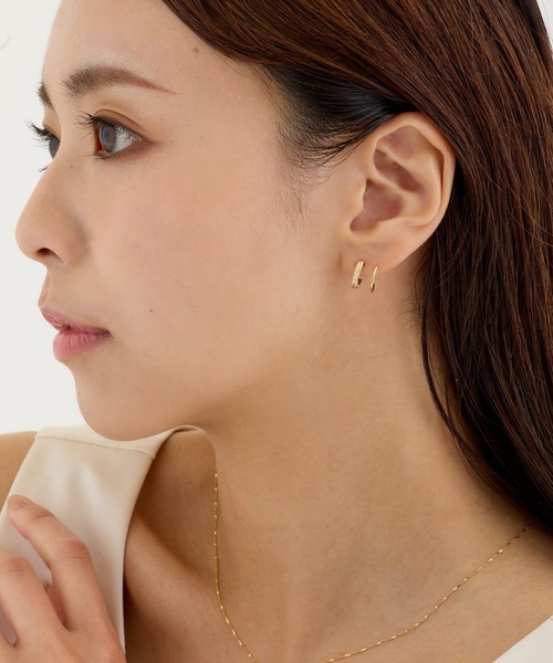 CALIN　STANDARD（カリンスタンダード）の「◆金属アレルギー対応◆◆made in japan◆スターダスト　カールピアス（ピアス（両耳用）・レディース・ゴールド/シルバー・FREE）」の9枚目の写真