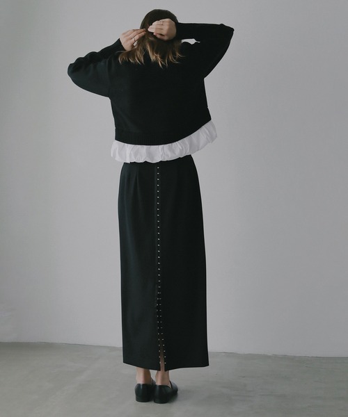 TAPE DETAIL STRAIGHT SKIRT（スカート）｜MANOF（マノフ）の