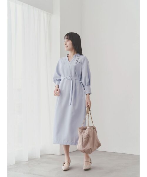 TONAL（トーナル）の「マルチセットスキッパーIラインワンピース（ワンピース・レディース・ベージュ/チャコールグレー/ライトブルー/ネイビー・MEDIUM）」の16枚目の写真