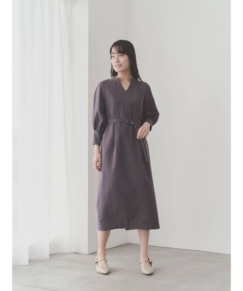 TONAL（トーナル）の「マルチセットスキッパーIラインワンピース（ワンピース・レディース・ベージュ/チャコールグレー/ライトブルー/ネイビー・MEDIUM）」の9枚目の写真