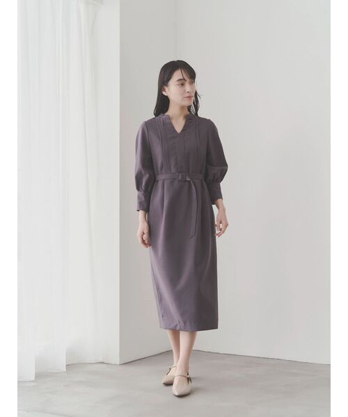 TONAL（トーナル）の「マルチセットスキッパーIラインワンピース（ワンピース・レディース・ベージュ/チャコールグレー/ライトブルー/ネイビー・MEDIUM）」の10枚目の写真