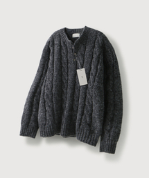 MOOD INSIDE（ムードインサイド）の「Sono Cable Henley Neck Knit_Charcoal（ニット/セーター）」