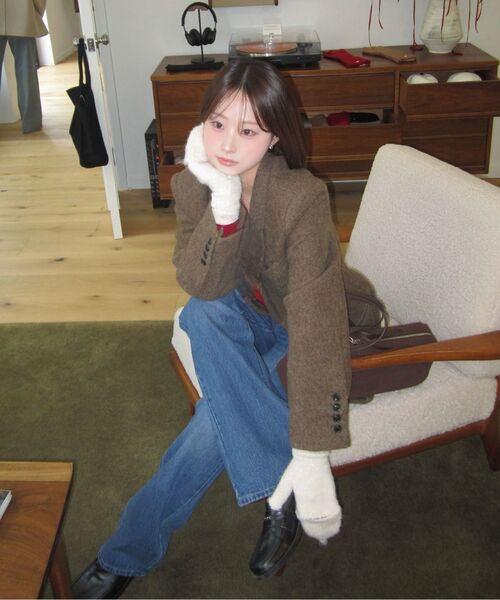 SIYAZU（シヤジュ）の「SIJN6101 起毛ブラシドカラムデニム_ディープブルー（デニムパンツ・レディース・ダークブルー・SMALL/MEDIUM/LARGE）」の5枚目の写真