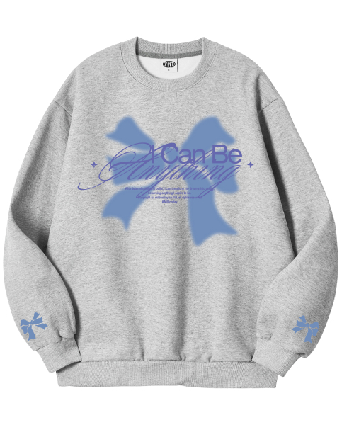 MILLION DAY（ミリオンデイ）の「Big Ribbon Special-Purpose Man-to-Man（スウェット・レディース・グレー/ブラック・LARGE/MEDIUM/X-LARGE/XX-LARGE/XXX-LARGE/XXXX-LARGE）」の2枚目の写真