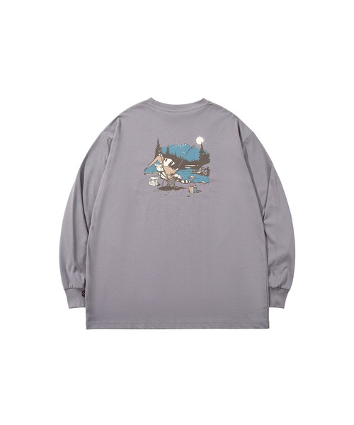 S'more(スモア)の「S'more/Fishing Time L/S Tee フィッシングタイムロングスリーブTシャツ(Tシャツ/カットソー・レディース・グレー/ライトベージュ・MEDIUM/LARGE/X-LARGE/SMALL)」の2枚目の写真