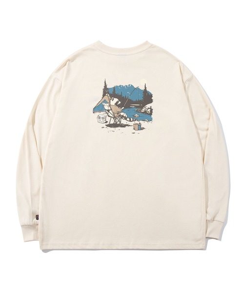 S'more(スモア)の「S'more/Fishing Time L/S Tee フィッシングタイムロングスリーブTシャツ(Tシャツ/カットソー・レディース・グレー/ライトベージュ・MEDIUM/LARGE/X-LARGE/SMALL)」の7枚目の写真