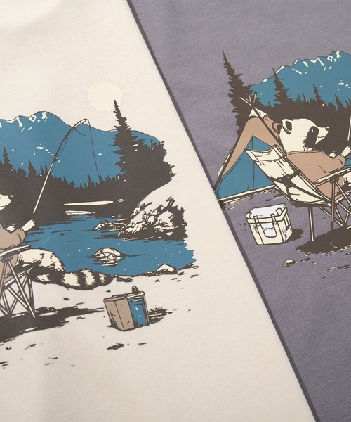 S'more(スモア)の「S'more/Fishing Time L/S Tee フィッシングタイムロングスリーブTシャツ(Tシャツ/カットソー・レディース・グレー/ライトベージュ・MEDIUM/LARGE/X-LARGE/SMALL)」の9枚目の写真