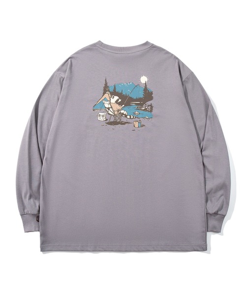 S'more(スモア)の「S'more/Fishing Time L/S Tee フィッシングタイムロングスリーブTシャツ(Tシャツ/カットソー・レディース・グレー/ライトベージュ・MEDIUM/LARGE/X-LARGE/SMALL)」の6枚目の写真