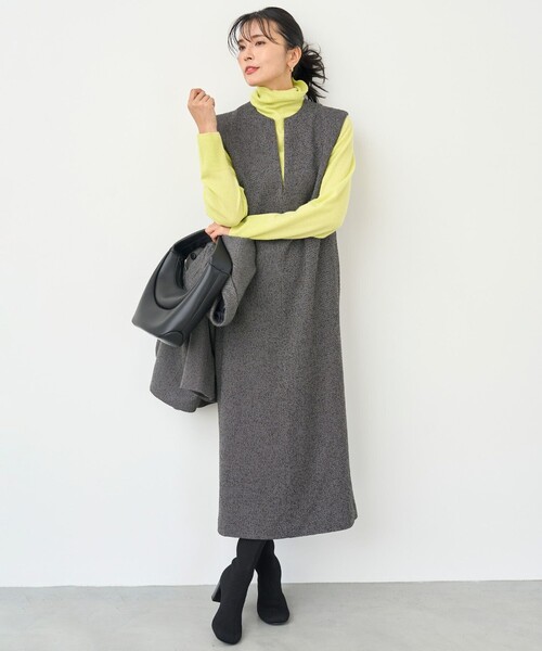 UNFILO(アンフィーロ)の「カシミヤビスコース ニットタートル(ニット/セーター・レディース・ターコイズブルー系/ライトグリーン系/ネイビー系/ベージュ系/ブラック系・X-LARGE)」の10枚目の写真