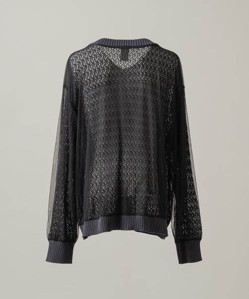 Tulle layered lace cardigan/チュールレイヤードレースカーディガン