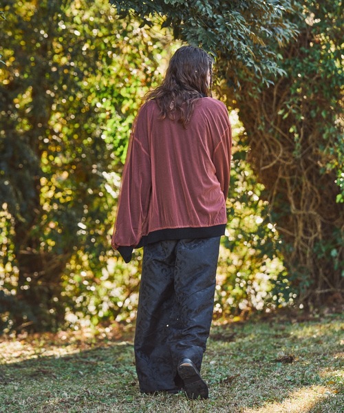 CASPER JOHN（キャスパージョン）の「Tulle layered lace cardigan/チュールレイヤードレースカーディガン（カーディガン/ボレロ・メンズ・ピンク/チャコールグレー/マスタード・LARGE/MEDIUM/SMALL/X-SMALL）」の19枚目の写真