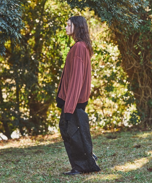 CASPER JOHN（キャスパージョン）の「Tulle layered lace cardigan/チュールレイヤードレースカーディガン（カーディガン/ボレロ・メンズ・ピンク/チャコールグレー/マスタード・LARGE/MEDIUM/SMALL/X-SMALL）」の21枚目の写真