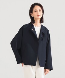 Demi-Luxe BEAMS | 【セレモニー・フォーマル】カラー リリーハーフ コート＊(ノーカラーコート)