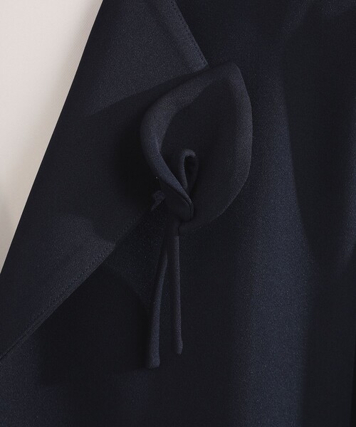 Demi-Luxe BEAMS（デミルクス ビームス）の「【セレモニー・フォーマル】カラー リリーハーフ コート＊（ノーカラーコート・レディース・ネイビー/オフホワイト・36/38）」の21枚目の写真