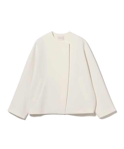 Demi-Luxe BEAMS（デミルクス ビームス）の「【セレモニー・フォーマル】カラー リリーハーフ コート＊（ノーカラーコート・レディース・ネイビー/オフホワイト・36/38）」の15枚目の写真