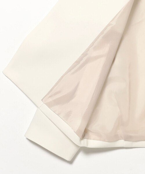 Demi-Luxe BEAMS（デミルクス ビームス）の「【セレモニー・フォーマル】カラー リリーハーフ コート＊（ノーカラーコート・レディース・ネイビー/オフホワイト・36/38）」の13枚目の写真