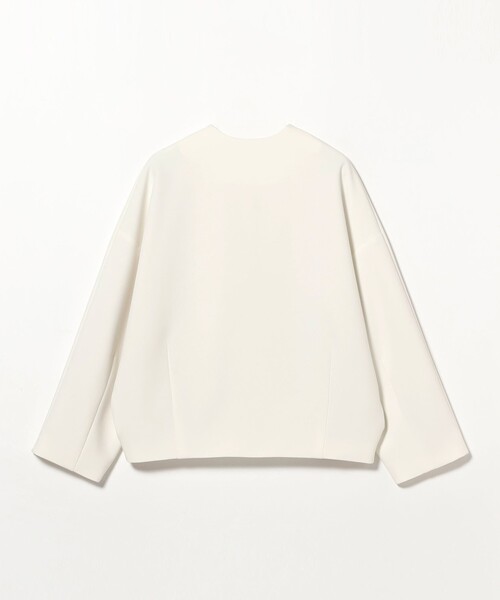 Demi-Luxe BEAMS（デミルクス ビームス）の「【セレモニー・フォーマル】カラー リリーハーフ コート＊（ノーカラーコート・レディース・ネイビー/オフホワイト・36/38）」の12枚目の写真