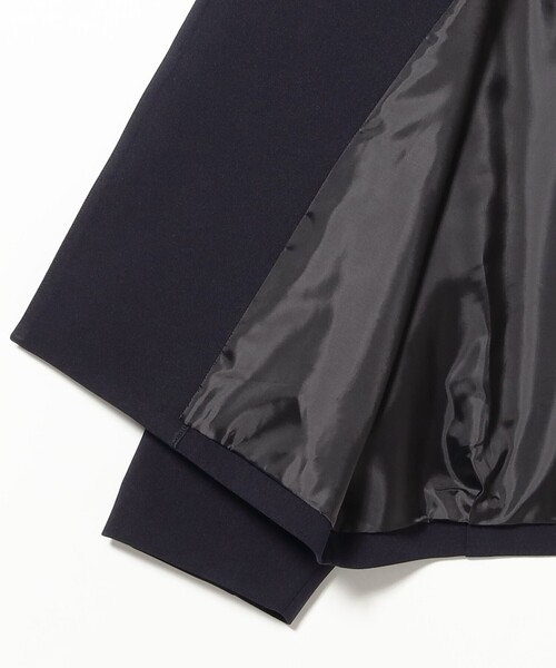 Demi-Luxe BEAMS（デミルクス ビームス）の「【セレモニー・フォーマル】カラー リリーハーフ コート＊（ノーカラーコート・レディース・ネイビー/オフホワイト・36/38）」の6枚目の写真