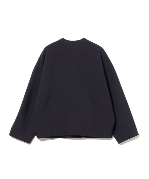 Demi-Luxe BEAMS（デミルクス ビームス）の「【セレモニー・フォーマル】カラー リリーハーフ コート＊（ノーカラーコート・レディース・ネイビー/オフホワイト・36/38）」の5枚目の写真