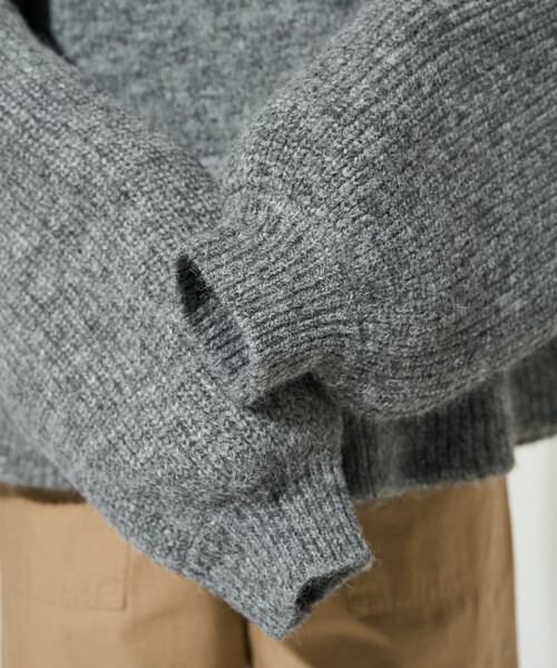 FREAK'S STORE(フリークスストア)の「限定展開 ふっくら ペプラム ニット プルオーバー(ニット/セーター・レディース・ブラウン/ブラック/杢グレー/ナチュラル・フリ-)」の9枚目の写真