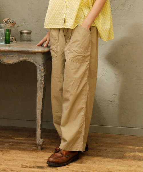 Brocante / ブロカント] 高密度ウェザー デフォルメエペパンツ