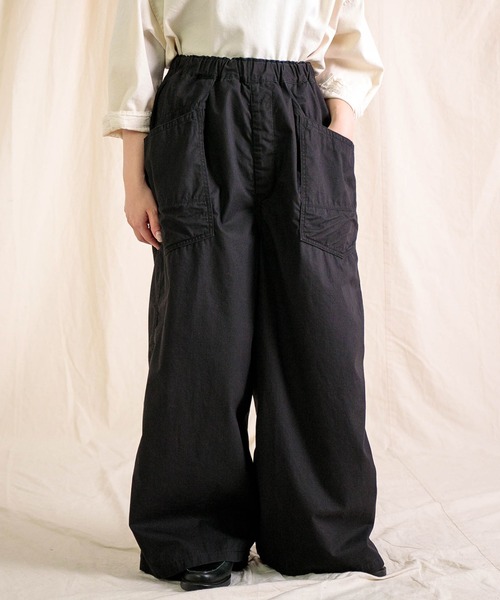 Brocante（ブロカント）の「[Brocante / ブロカント] 高密度ウェザー デフォルメエペパンツ（その他パンツ・レディース・ベージュ/ブラック・2）」の2枚目の写真