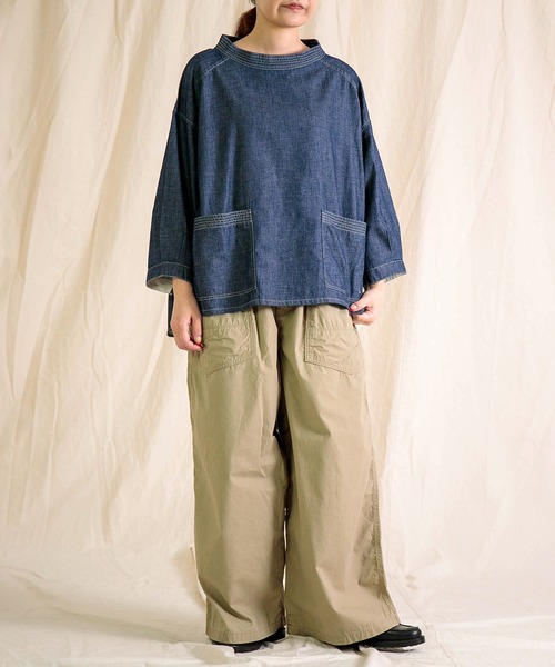 Brocante / ブロカント] 高密度ウェザー デフォルメエペパンツ
