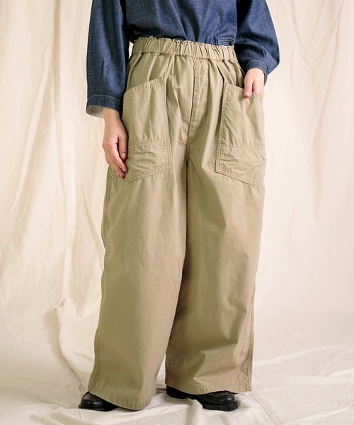 Brocante（ブロカント）の「[Brocante / ブロカント] 高密度ウェザー デフォルメエペパンツ（その他パンツ・レディース・ベージュ/ブラック・2）」の4枚目の写真