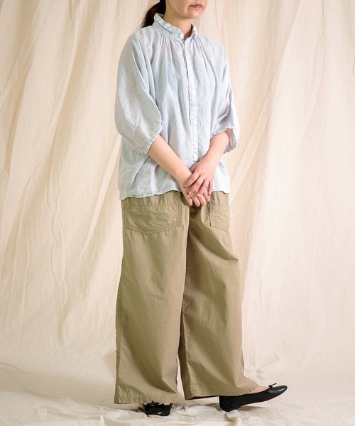 Brocante（ブロカント）の「[Brocante / ブロカント] 高密度ウェザー デフォルメエペパンツ（その他パンツ・レディース・ベージュ/ブラック・2）」の7枚目の写真