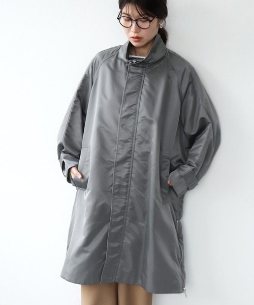 upperhights(アッパーハイツ)の「THE U-BENCH LIGHT スタンドネックコート【upper hights /アッパーハイツ】(その他アウター・レディース・グレー・34)」の1枚目の写真