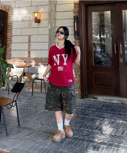 NYXX(エヌワイエックスエックス)の「NY FLAG V-NECK KNIT RED(Tシャツ/カットソー・レディース・その他・F)」の4枚目の写真