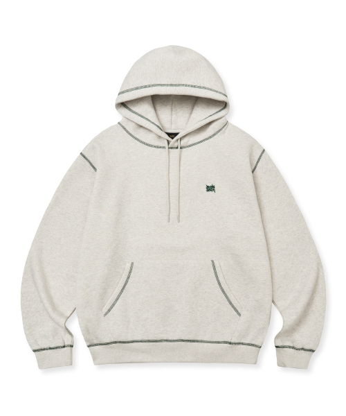 BROWNBREATH（ブラウンブレス）の「TAG APPLIQUE HOODIE - OATMEAL（パーカー・レディース・その他・SMALL/MEDIUM/LARGE/X-LARGE）」の2枚目の写真