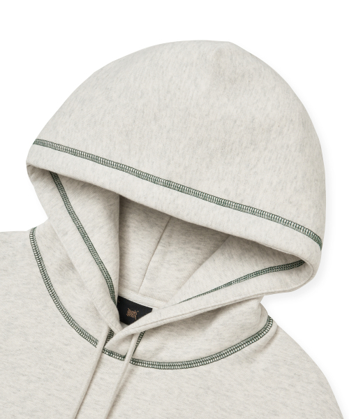 BROWNBREATH（ブラウンブレス）の「TAG APPLIQUE HOODIE - OATMEAL（パーカー・レディース・その他・SMALL/MEDIUM/LARGE/X-LARGE）」の3枚目の写真