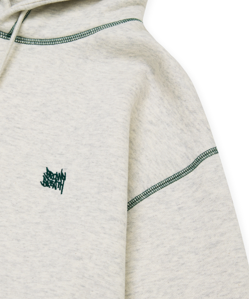 BROWNBREATH（ブラウンブレス）の「TAG APPLIQUE HOODIE - OATMEAL（パーカー・レディース・その他・SMALL/MEDIUM/LARGE/X-LARGE）」の5枚目の写真