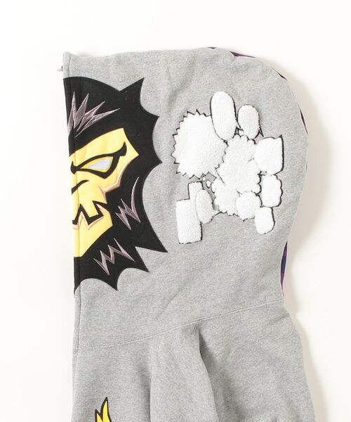 A BATHING APE（アベイシングエイプ）の「BAPEMAN-X FULL ZIP HOODIE（パーカー・メンズ・グレー/ブラック・LARGE/SMALL/XX-LARGE/MEDIUM/X-LARGE/XXX-LARGE）」の4枚目の写真