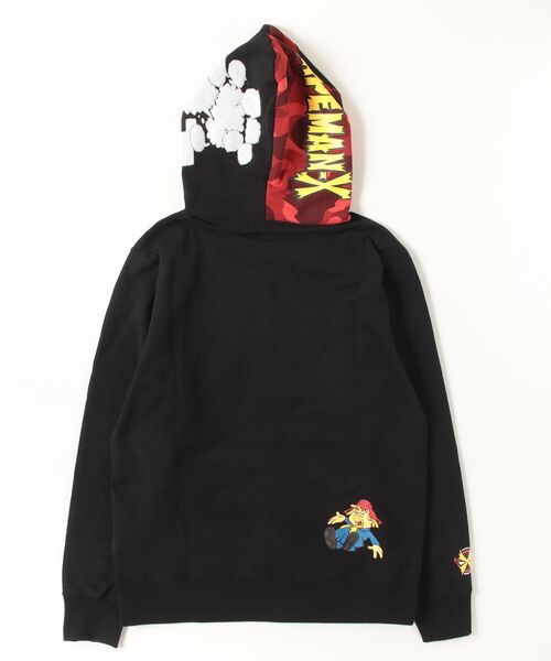 A BATHING APE（アベイシングエイプ）の「BAPEMAN-X FULL ZIP HOODIE（パーカー・メンズ・グレー/ブラック・LARGE/SMALL/XX-LARGE/MEDIUM/X-LARGE/XXX-LARGE）」の6枚目の写真