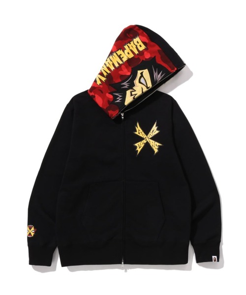 A BATHING APE（アベイシングエイプ）の「BAPEMAN-X FULL ZIP HOODIE（パーカー・メンズ・グレー/ブラック・LARGE/SMALL/XX-LARGE/MEDIUM/X-LARGE/XXX-LARGE）」の7枚目の写真