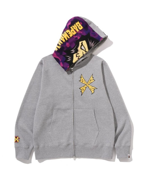 A BATHING APE（アベイシングエイプ）の「BAPEMAN-X FULL ZIP HOODIE（パーカー・メンズ・グレー/ブラック・LARGE/SMALL/XX-LARGE/MEDIUM/X-LARGE/XXX-LARGE）」の8枚目の写真