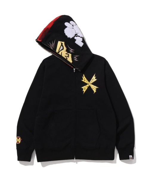 A BATHING APE（アベイシングエイプ）の「BAPEMAN-X FULL ZIP HOODIE（パーカー・メンズ・グレー/ブラック・LARGE/SMALL/XX-LARGE/MEDIUM/X-LARGE/XXX-LARGE）」の9枚目の写真