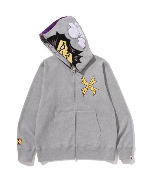 A BATHING APE（アベイシングエイプ）の「BAPEMAN-X FULL ZIP HOODIE（パーカー・メンズ・グレー/ブラック・LARGE/SMALL/XX-LARGE/MEDIUM/X-LARGE/XXX-LARGE）」の10枚目の写真