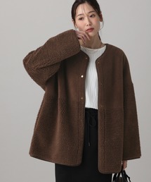 GLOBAL WORK | MATINEE LINE/リバーシブルボア切り替えジャケット/606804(テーラードジャケット)