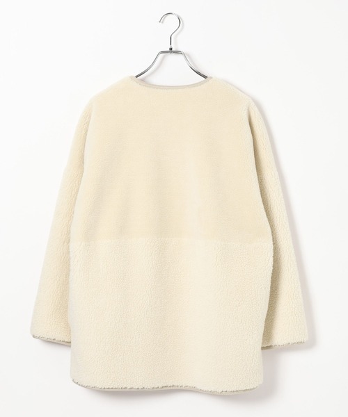 GLOBAL WORK（グローバルワーク）の「MATINEE LINE/リバーシブルボア切り替えジャケット/606804（テーラードジャケット・レディース・ブラウン系その他6/オフホワイト・LARGE/MEDIUM）」の7枚目の写真