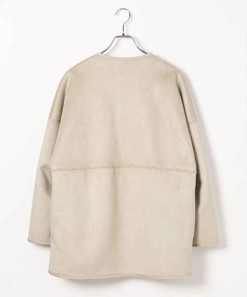 GLOBAL WORK（グローバルワーク）の「MATINEE LINE/リバーシブルボア切り替えジャケット/606804（テーラードジャケット・レディース・ブラウン系その他6/オフホワイト・LARGE/MEDIUM）」の8枚目の写真